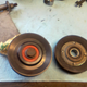 New idler pulley installed on its bracket